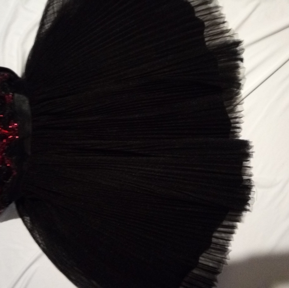 Sherri Hill Short Red & Black Sequins Dress - Picture 3 of 5